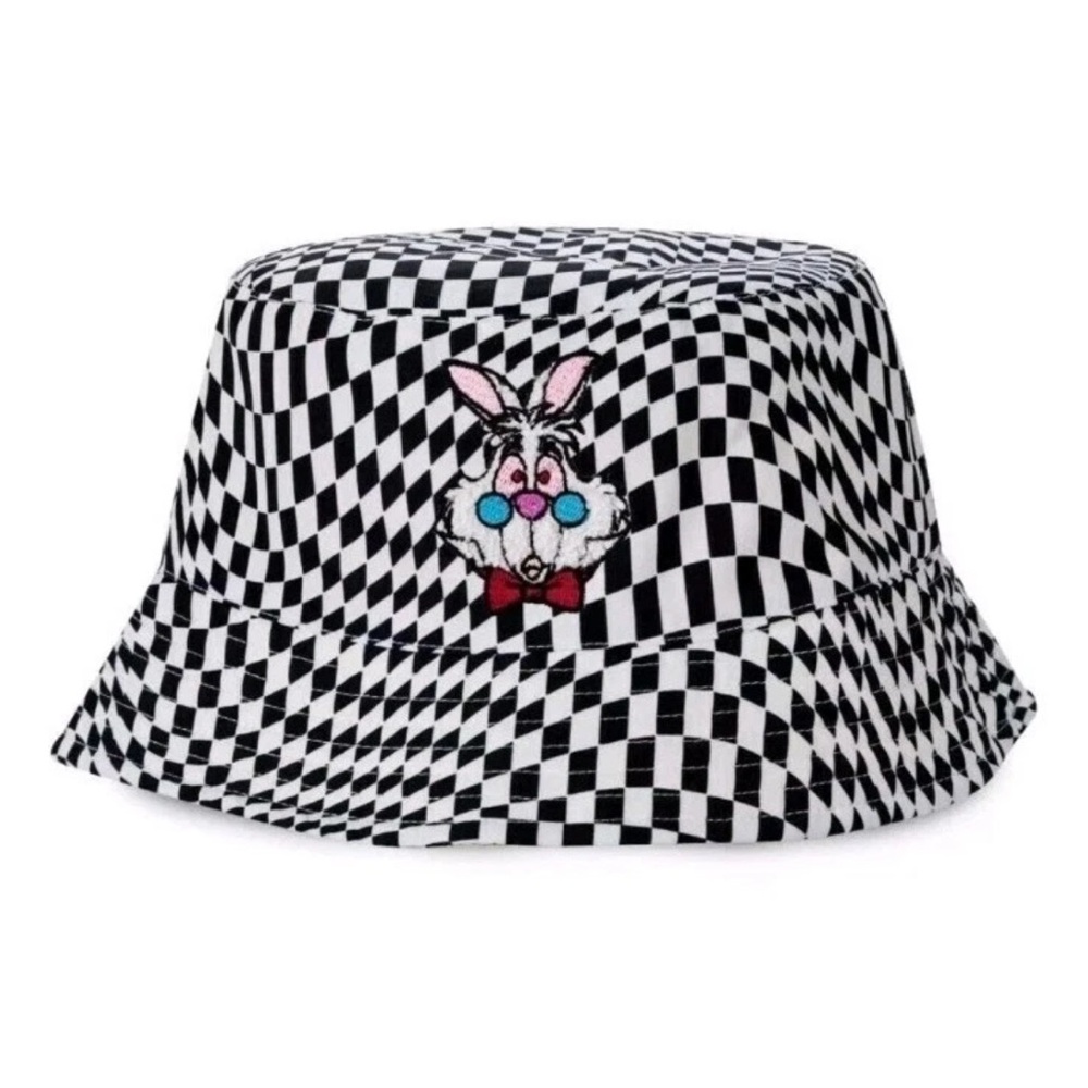 Disney Parks Alice in Wonderland White Rabbit Bucket Hat for Adults New Tags